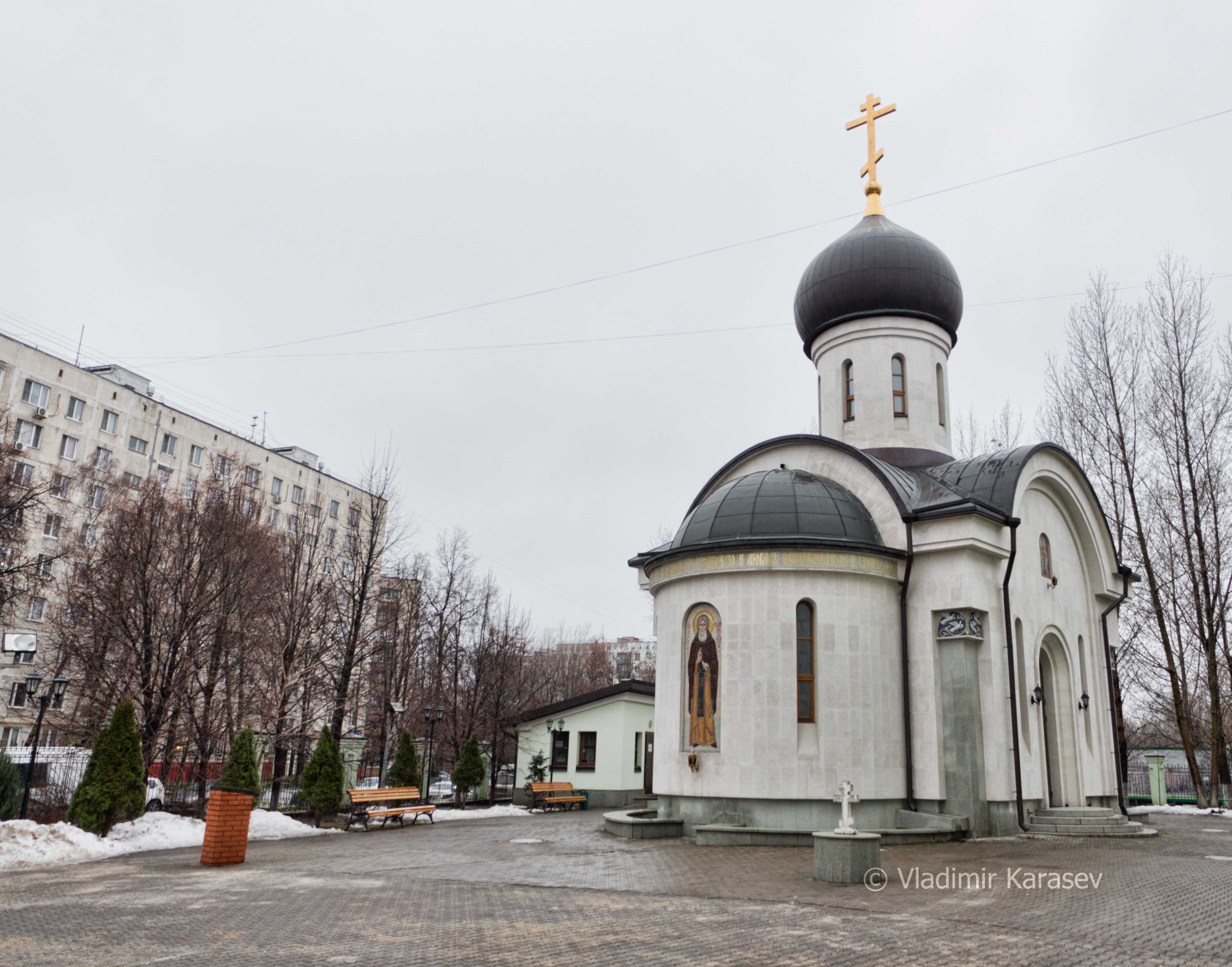 Храм сергия радонежского. Храм Сергия Радонежского Москва Окская. Храмовый комплекс преподобного Сергия Радонежского на Рязанке. Окская 17 храм. Окская улица Москва Церковь.